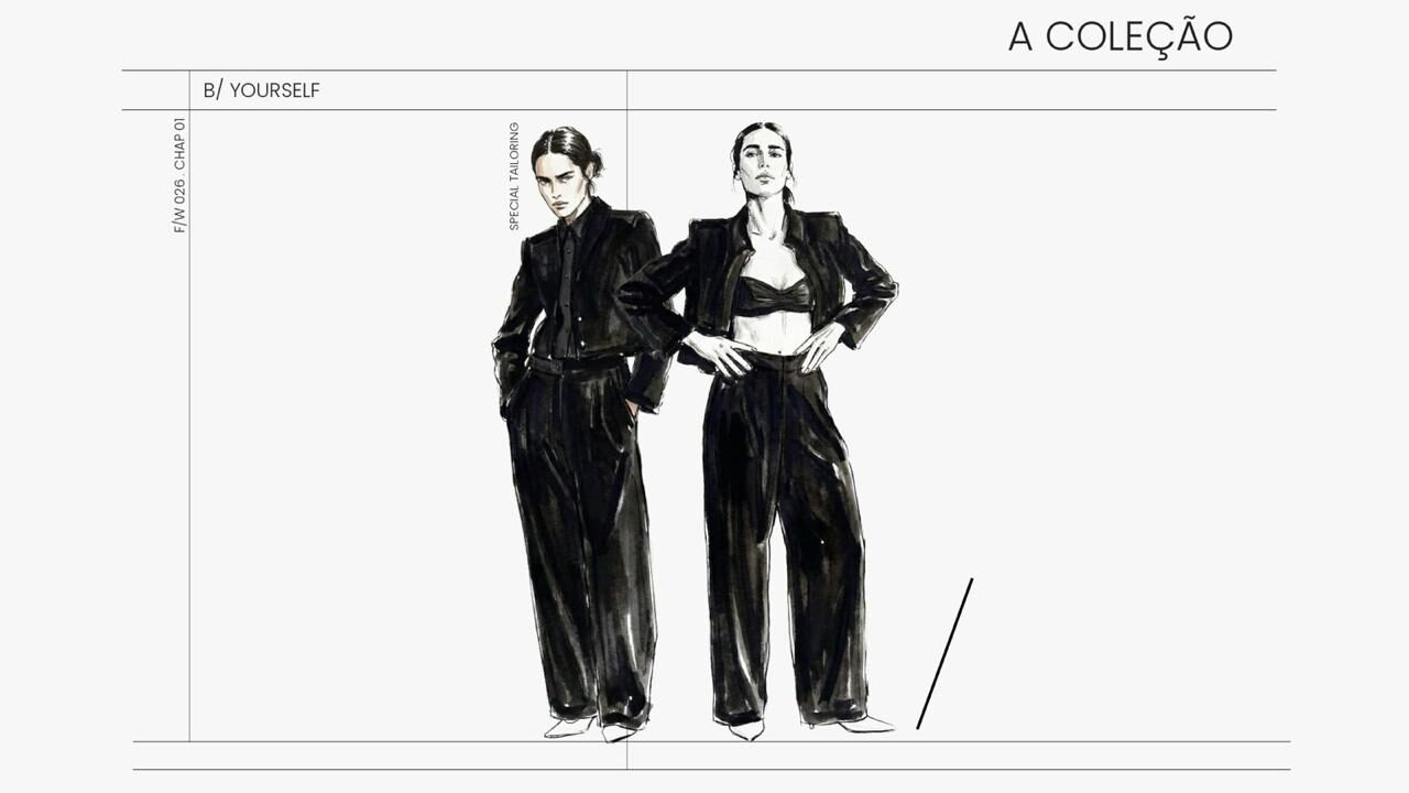Estudo de looks — ilustração com IA